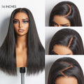 Yaki Straight 5x5 Closure HD Lace Glueless Long Wig 100% Human Hair