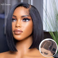 PreMax Wigs | Super Natural Hairline Silky Blunt Cut Glueless 13x4 Frontal Lace / 5x5 Closure HD Lace Human Hair Short Bob Wig