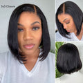 PreMax Wigs | Super Natural Hairline Silky Blunt Cut Glueless 13x4 Frontal Lace / 5x5 Closure HD Lace Human Hair Short Bob Wig