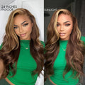 Pre-plucked 180% Density Glueless 13x4 Frontal Lace Long Wig 100% Human Hair