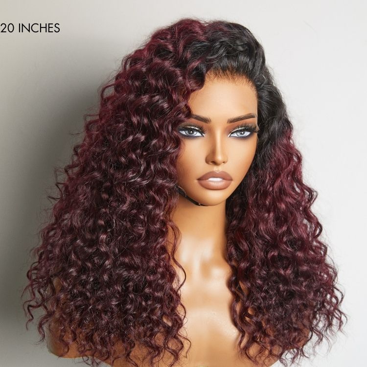 180% Density | Water Wave 13x4 Frontal HD Lace Glueless Free Part Long Wig 100% Human Hair