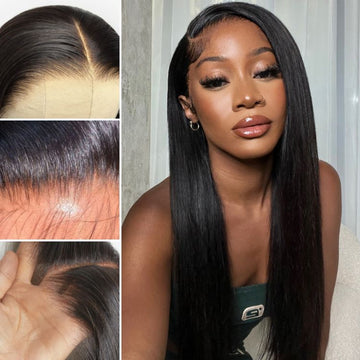 PreMax Wigs | HD Lace Super Natural Hairline Silky Straight Glueless 13x4 Frontal Lace Wig Human Hair