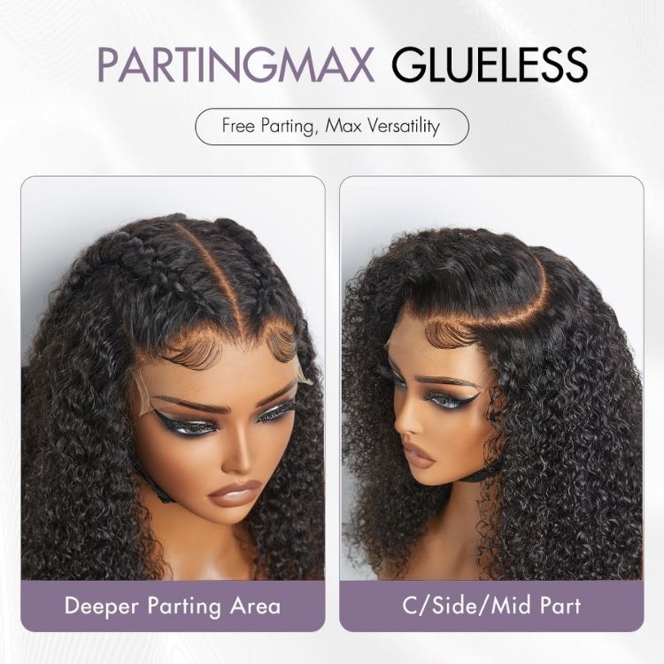 Parting Max Glueless Wig Kinky Curly 7x6 Closure HD Lace Wig Ready to Go