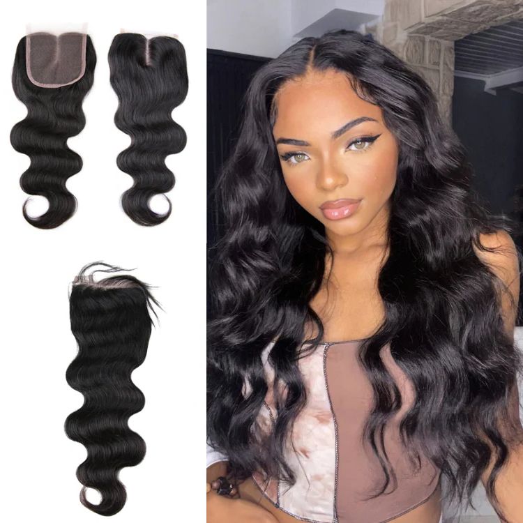 1pc Body Wave 4x4 Lace Closure 100% Human Hair