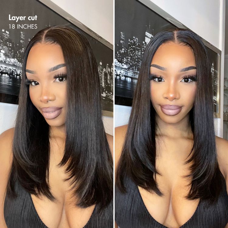 Crazy Wednesday | PreMax Wigs | Super Natural Hairline Silky Straight Glueless 13x4 Frontal Lace Wig Pre-plucked