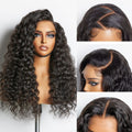 Parting Max Glueless Wig Ombre Copper Brown / Natural Black Water Wave 7x6 Closure HD Lace Wig