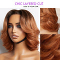 1 SEC INSTALL WIG | Elegant Boss Vibe Short Pixie Cut Ombre Brown Glueless Minimalist HD Lace Wig Ready to Go