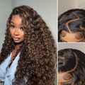 Crazy Wednesday | PartingMax Glueless Wig Chestnut Brown Highlights Funmi Curly 7x6 Closure HD Lace Wig Breathable Cap