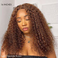 Crazy Wednesday | Chocolate Brown Long Curly Glueless 5x5 Closure Long Wig 100% Human Hair