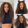 Newbie Only | Chocolate Brown Long Curly Glueless 5x5 Closure Long Wig 100% Human Hair