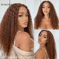 Newbie Only | Chocolate Brown Long Curly Glueless 5x5 Closure Long Wig 100% Human Hair