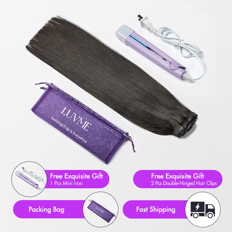 Soft Body Wave Clip in Human Hair Extensions Hair Pieces 135g 9pcs / 7pcs with Free Gift