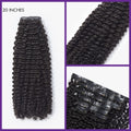 Full Kinky Curly Clip in Human Hair Extensions Hair Pieces 135g 9pcs / 7pcs with Free Gift