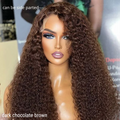 Crazy Wednesday | Chocolate Brown Long Curly Glueless 5x5 Closure Long Wig 100% Human Hair