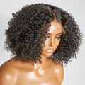 Kinky Curly Minimalist HD Lace Glueless Mid Part Short Wig 100% Human Hair