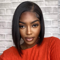 Asymmetric & Pre-bleached 4x4 Closure Glueless Side Part Virgin Human Hair Bob Wig