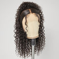 Limited Design | Zoe Unique Sleek-top Deep Wave Glueless 13x4 Frontal Lace Mid Part Long Wig 100% Human Hair