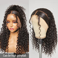 Limited Design | Zoe Unique Sleek-top Deep Wave Glueless 13x4 Frontal Lace Mid Part Long Wig 100% Human Hair