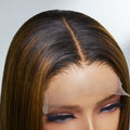 Limited Design | Brown Blonde Mix Silky Straight 5x5 Closure HD Lace Glueless Long Wig 100% Human Hair