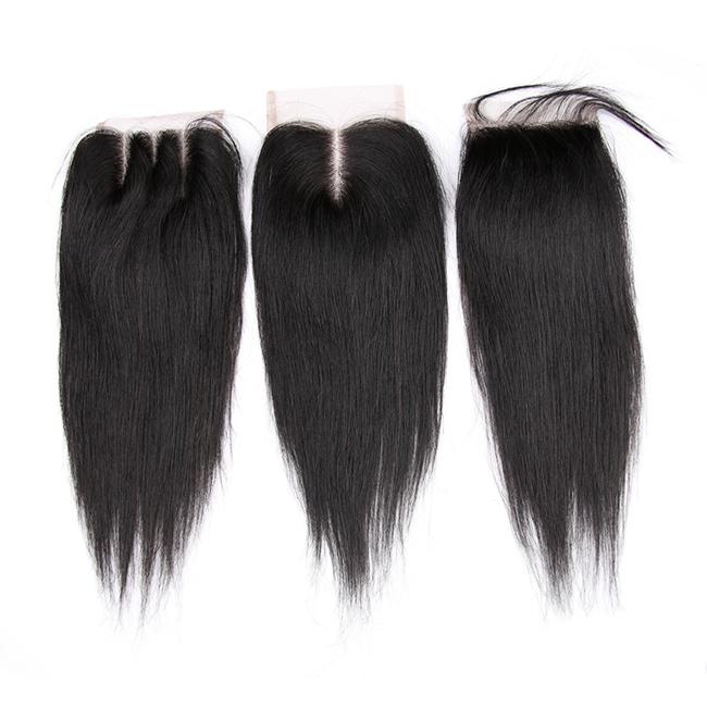 1pc Silky Straight 4x4 Lace Closure 100% Human Hair