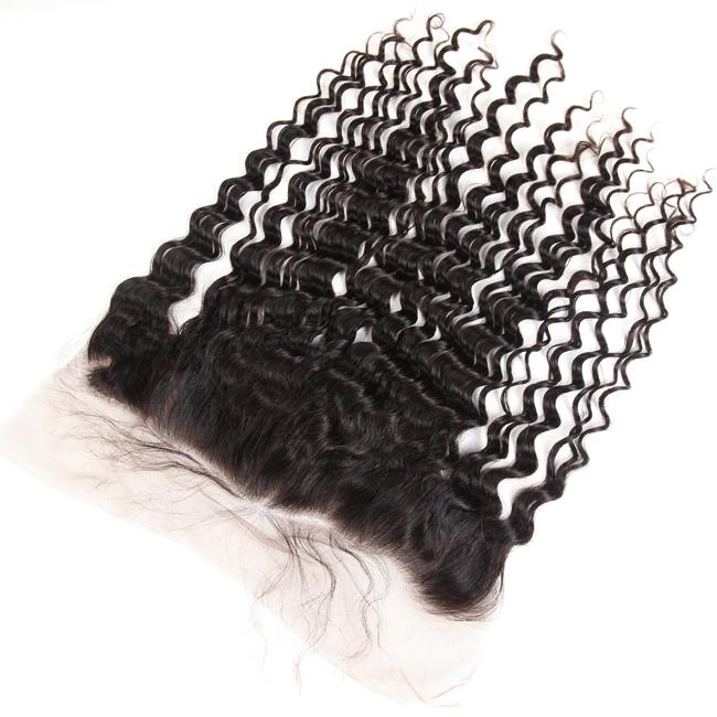 1pc Deep Wave 13x4 Lace Frontal 100% Human Hair