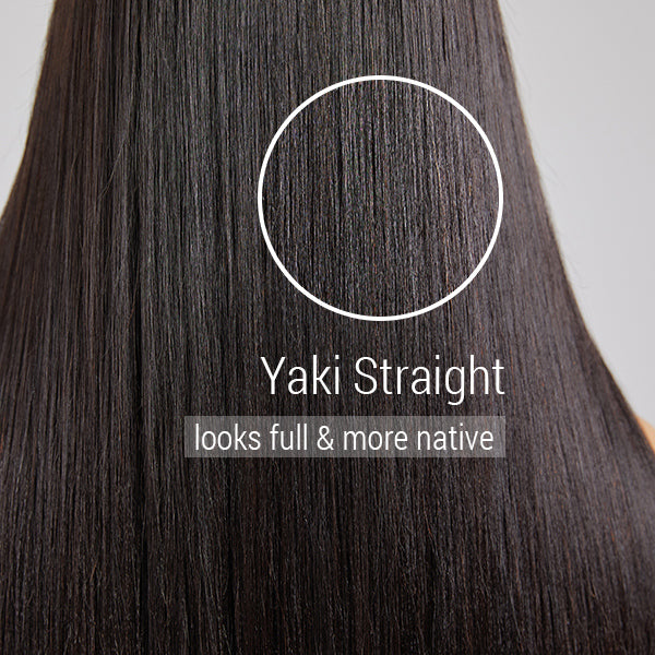 Special Deal | Yaki Straight Ultra Natural Minimalist Undetectable Lace Long Wig With Bangs 100% Human Hair