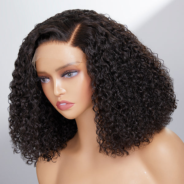 Crazy Wednesday | Full Kinky Curly 5x5 Closure HD Lace Glueless Side Part Neck Length Wig 100% Human Hair