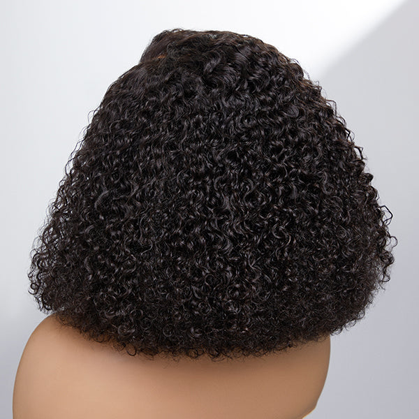 Special Deal | Full Kinky Curly 5x5 Closure HD Lace Glueless Side Part Neck Length Wig 100% Human Hair