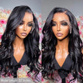 Pre-plucked 180% Density Glueless 13x4 Frontal Lace Long Wig 100% Human Hair