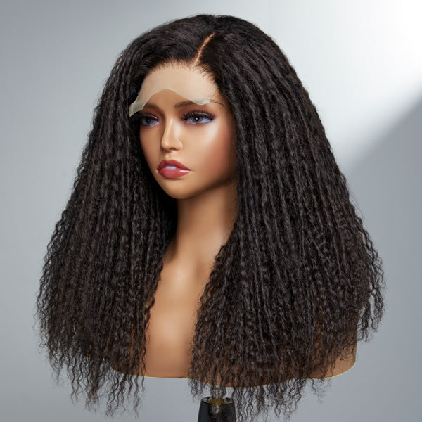 Dreadlock Style 5x5 Closure Lace Glueless Wig Side Part Long Wig 100% Human Hair