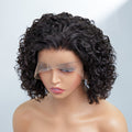 Slicked-Back Short Cut Curly Glueless 13x4 Lace Front Wig 100% Human Hair