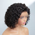 Flash Sale | Slicked-Back Short Cut Curly Compact Frontal Lace Wig 100% Human Hair