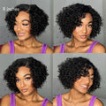 Points Rewards | Trendy Short Cut Curly Minimalist HD Lace Glueless Side Part Wig 100% Human Hair