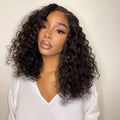 Flash Sale | Shoulder-length Pre-plucked Black  Glueless Bouncy Curls Minimalist Undetectable HD Lace Long Wig