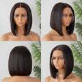 Newbie Only | Pre-bleached Glueless Middle Part Wide T Lace Bob Wig 100% Human Hair | Easy & Daily