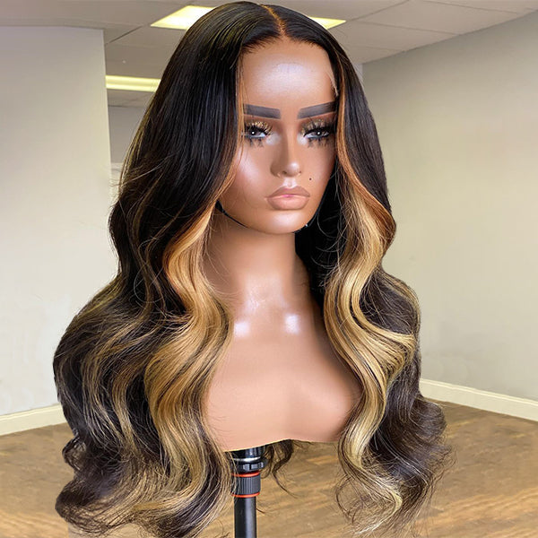 Special Deal | Blonde Highlight Big Loose Wave 5x5 Closure HD Lace Glueless Mid Part Wig 100% Human Hair