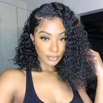 Asymmetric Deep Curly Side Part Wig Undetectable 13x4 Lace Frontal Wig