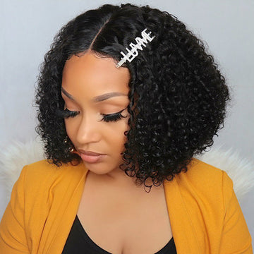 Celebrity Style Small Kinky Curl Lace Closure Wig