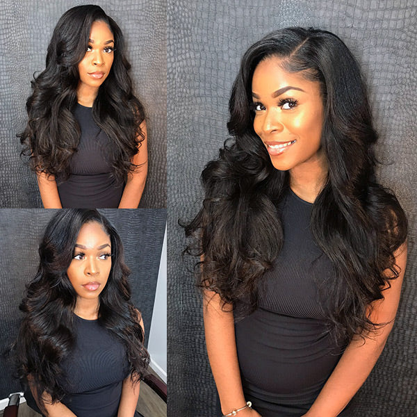 U Part Quick & Easy Affordable 100% Human Hair Wig (Get One Clip Free)